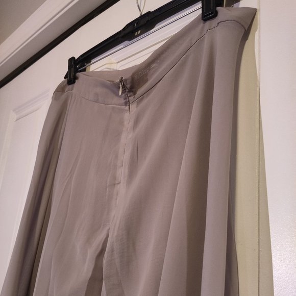Grey Chiffon See-Through Maxi Skirt - Picture 5 of 5